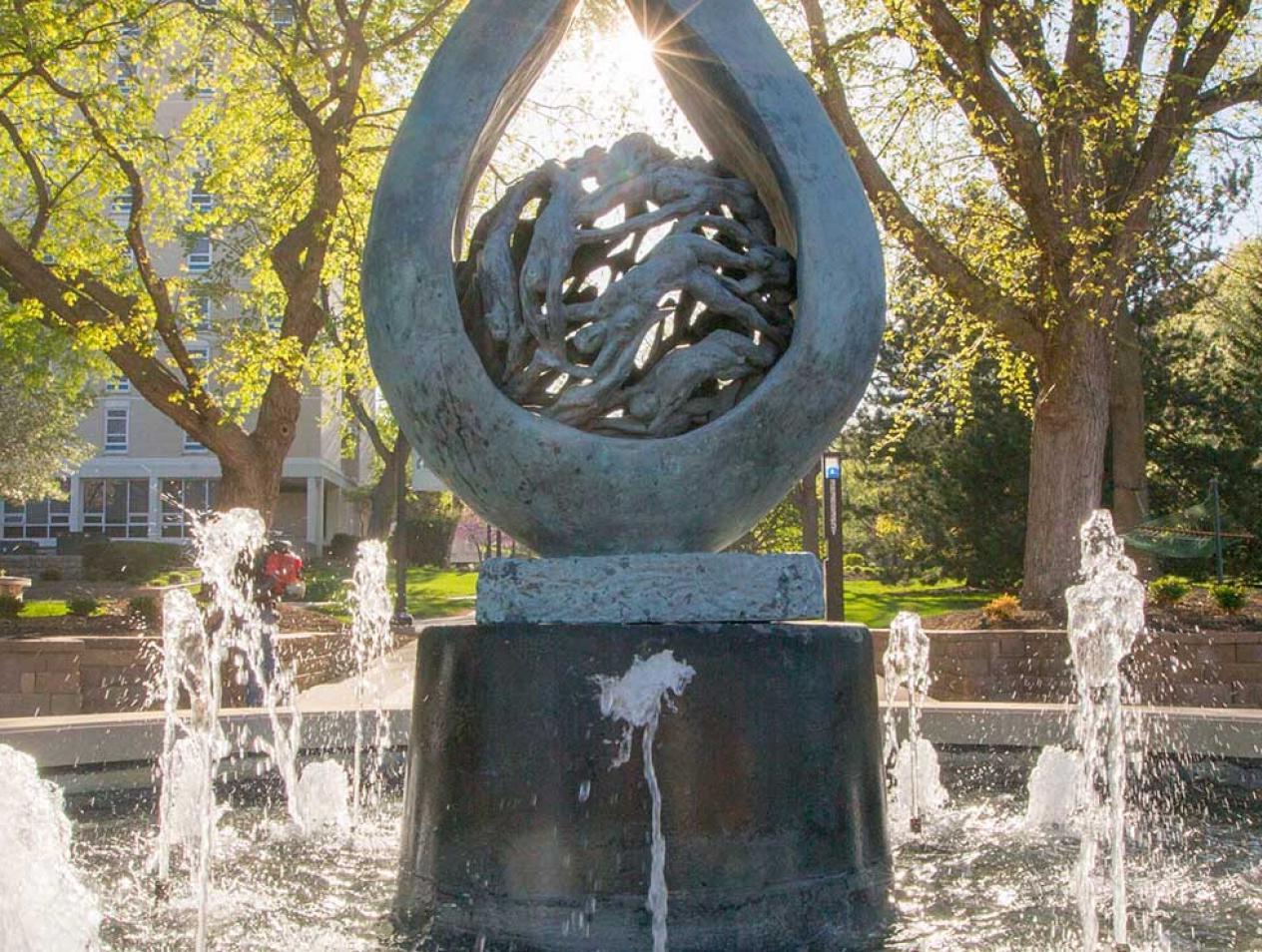 Fountain on Creighton University Campus